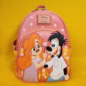 Loungefly Disney A Goofy Movie Max & Roxanne Dandelion Pink Mini Backpack NEW